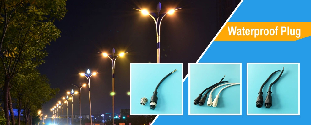 Top Quality with M18 2way 3way LED Lamp Wire Connector Male and Female Waterproof Plug