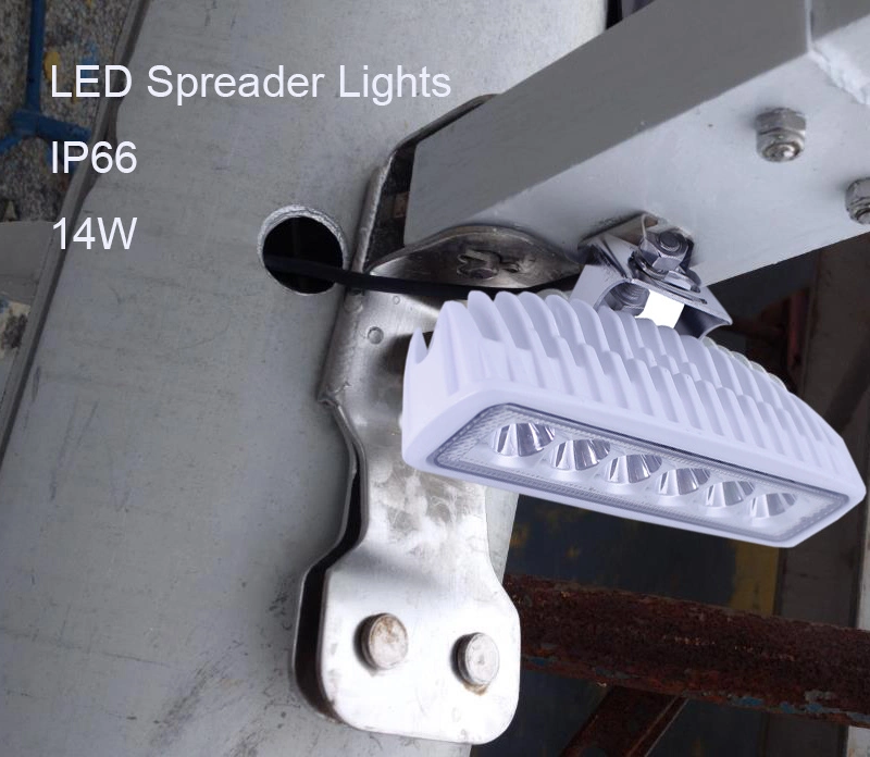12V DC Boat Deck/Dock Flood Light 6.3 Inch Aluminum LED Light Bar Marine Spotlights LED Spreader Light for Boat