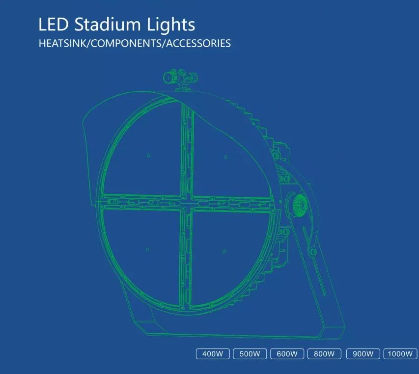 LED High Quality Mast Lights 600W 800W Outdoor IP66 Sport Spotlight Tower Pole Flood Light for Football Field Stadium