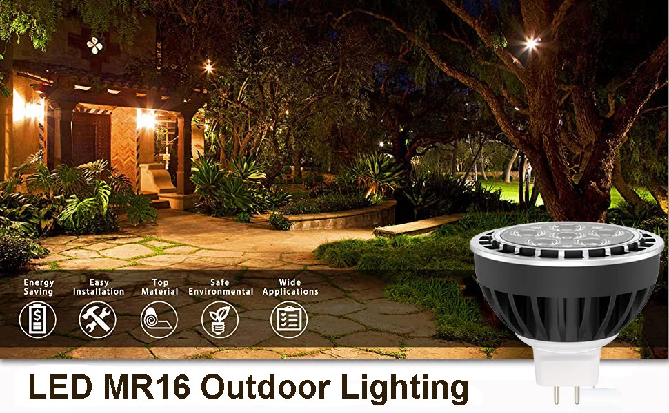 LED MR16 Bulb Spotlight for Outdoor Landscape Flood Track Lighting