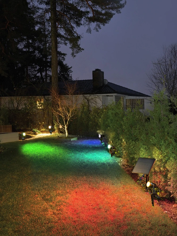Outdoor Waterproof Low Voltage Solar Landscape LED Spotlights for Garden Decor