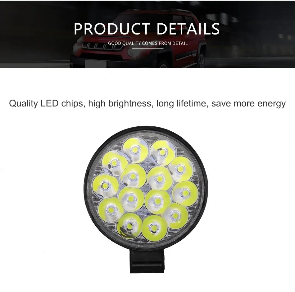 Car LED Work Light 42W Flood Lamp 24V IP67 Work Light Automotive LED off Road Lights for Vehicle